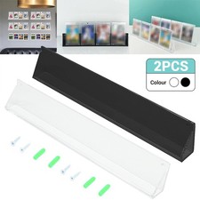 2-10PCS Acrylic Sports Card Display Shelf Wall Mount Hold 8 Graded Cards