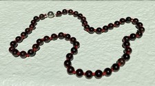 Indian Garnet Beads with Magnetic Clasp Neckl...