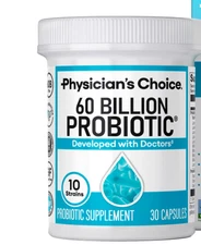Physician'S CHOICE Probiotics 60 Billion CFU - 10 Strains + Organic 30ct NEW