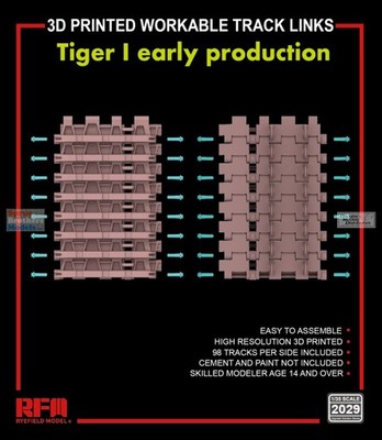 RFMRM2029 1:35 Rye Field Model Tiger I Early Production 3D Printed Workable