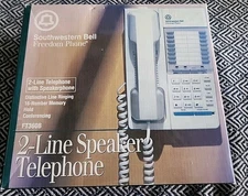 Vintage Southwestern Bell Freedom Corded Phone 2 Line Speaker Ft360b White