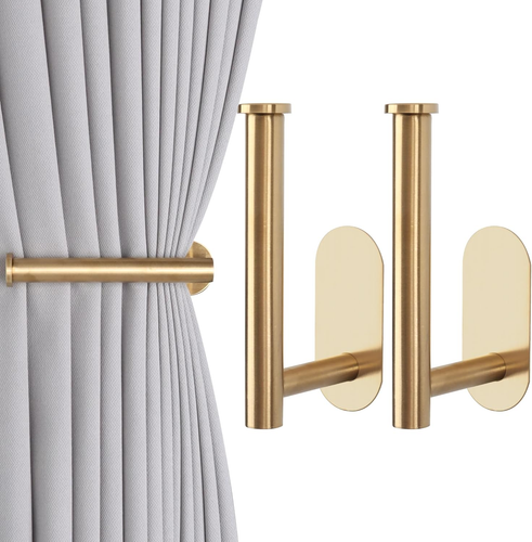 Paquete de 2 retenciones adhesivas para cortinas sin taladro C - Imagen 1 de 12