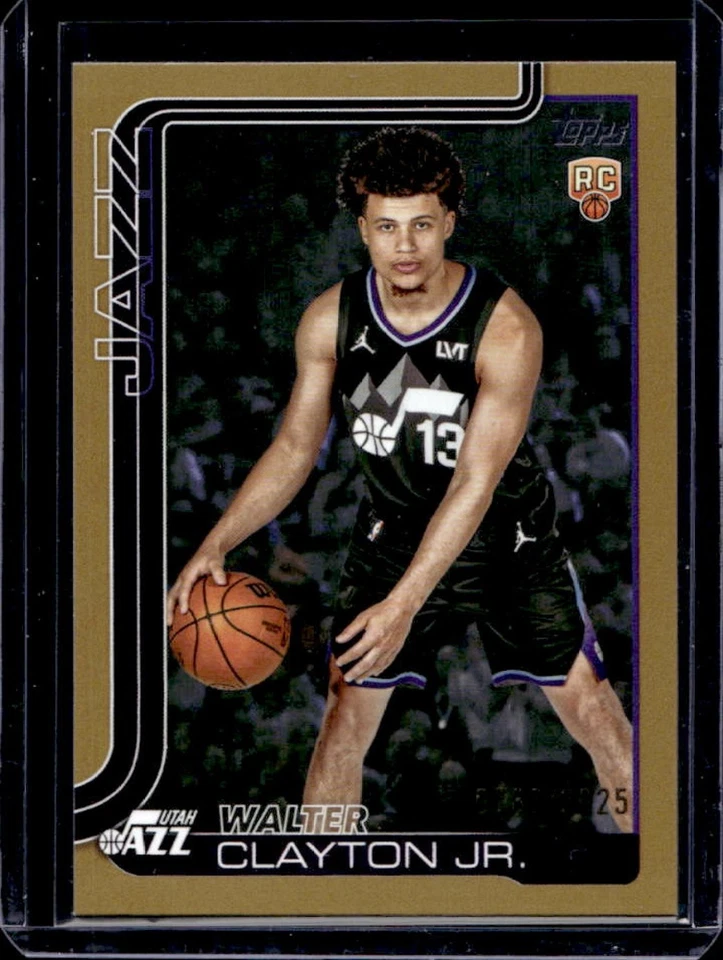 2025-26 Topps Walter Clayton Jr. RC Gold Rookie #/2025 Jazz