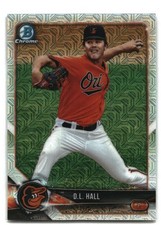 2018 Bowman Chrome #BCP107 D.L. Hall Chrome Prospects Mojo Refractor