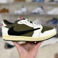 Air Jordan 1 Retro Low OG SP Travis Scott Medium Olive DM7866-200 - Brand New