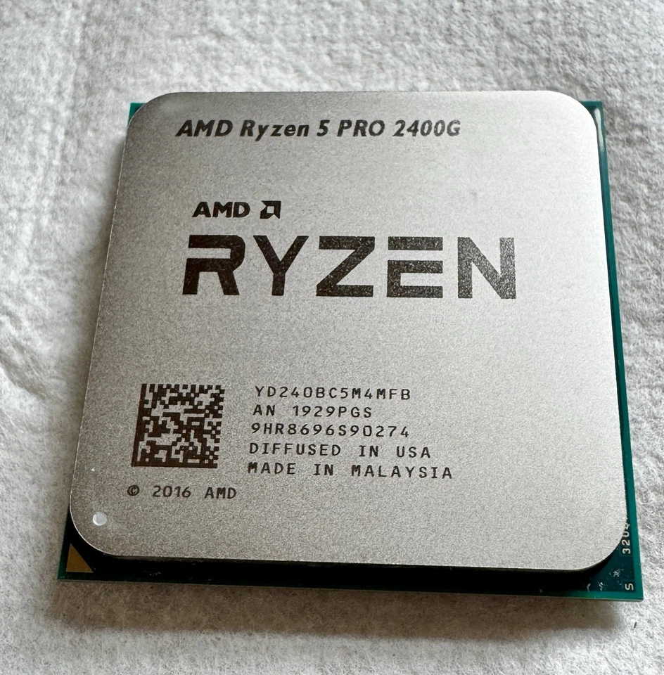 (LOTE DE 2) CPU Procesador AMD Ryzen 5 Pro 2400G 3.6GHz Quad Core Socket AM4 Foto 3 de 4