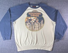 Stranger Things Netflix Sweatshirt XL Hawkins Graphic Raglan Crewneck