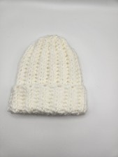 White Newborn Baby Beanie Hat