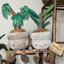 Russ Greenhouse Plush Fiddle Leaf Fig & Money Tree Plants Lot of 2 NWT