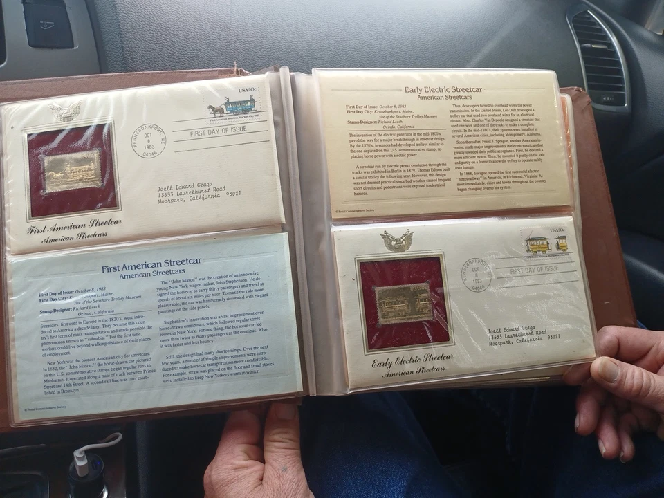 Réplicas doradas de estampillas de Estados Unidos superficies oro 22k Foto 2 de 3