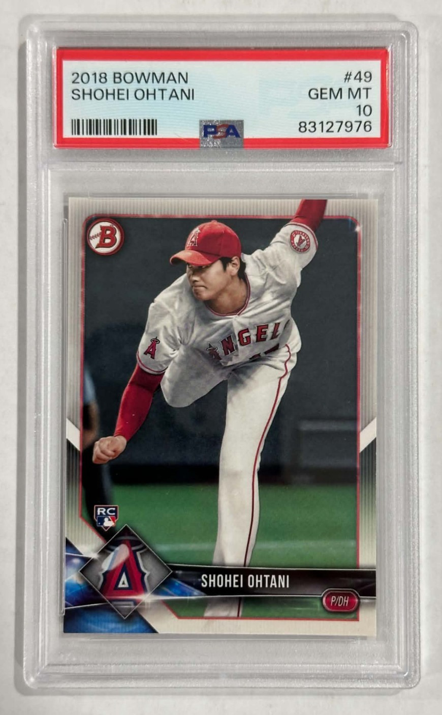 2018 Bowman SHOHEI OHTANI #49 RC Rookie PSA 10