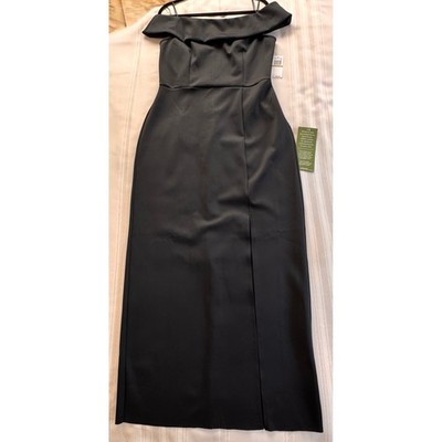 Atelier Danielle Womens Black Off The Shoulder Formal Gown Dress Size 14 NWT