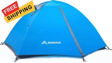 BISINNA 2/4 Person Camping Tent Lightweight Backpacking 2 Perosn, Blue 