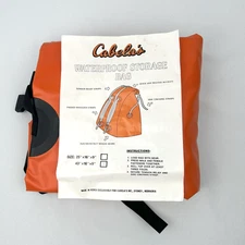 Cabela’s Waterproof Gear Storage Bag Large 43x16x9 Roll Top Backpack Orange