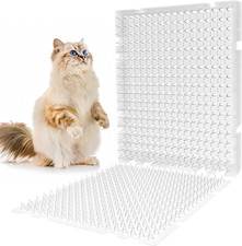 Clear Cat Scat Mat 16 X 13 Inch, 16 Pack Transparent Cat Deterrent Mats with 1 I