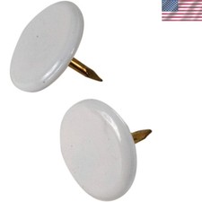 40-Pack White Round Push Pins, Lightweight Alloy Steel, Ideal for Office  Home