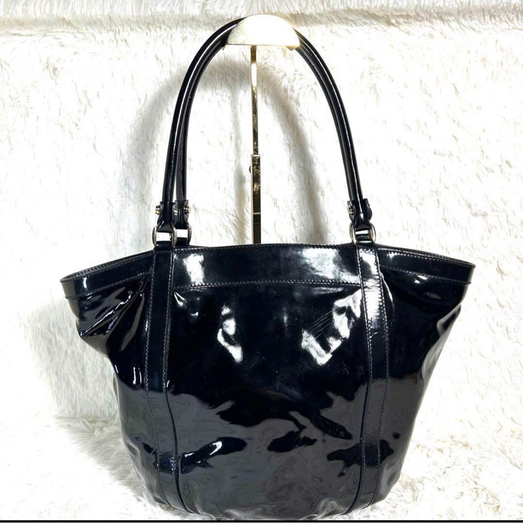 GUCCI Abbey Enamel Tote Bag Black Authentic Ladies Fashion Handbag thumbnail 3