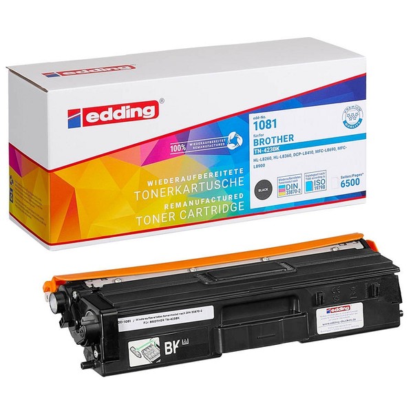 edding EDD-1081 Schwarz Toner Kompatibel Zu Brother TN-423BK-image