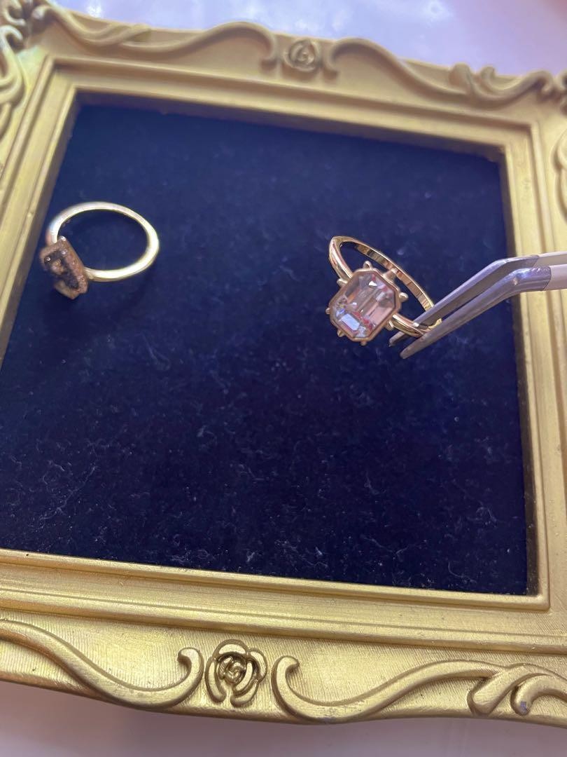 Swarovski Ring Set, GoldTone, Stackable, , Gift J… - image 3