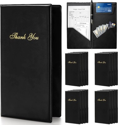 12er Pack Restaurant Scheck Präsentatoren, Gäste Scheck Kartenetui, PVC Leder Karo