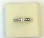 925 Sterling DS CZ Anniversary Ring Sz 7.75 — photo 1
