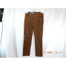Talbots Womens Size 10 Straight Leg Corduroy Pants Brown Stretch Cotton Trousers