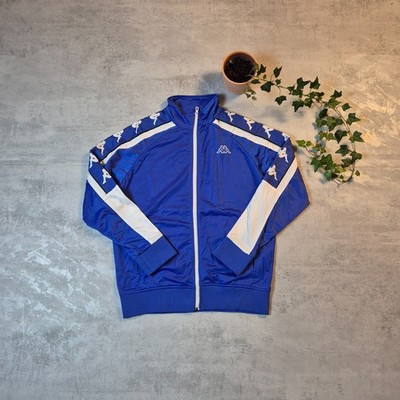 Kappa Trackjacket VTG Trainingsjacke Polyester Blau Weiß Y2K 0s NEU Logo | M