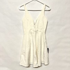 NWT Lulus Off White Strappy Sleeveless Skater Mini Dress Women’s Size XS New