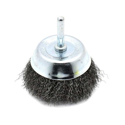 S1844 3-Inch Wire Cup Brush 1/4-Inch Shank - Fine Crimped Wire 4500 RPM