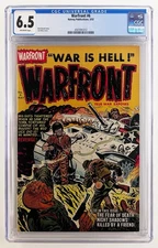 WARFRONT #6, CGC 6.5, 1952 Pre-Code War, VIOLENT GUNSHOT-IN-EYES, 3rd Highest!