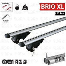 Menabo Brio XL 135 Coppia Barre Portatutto di Alluminio per Auto - Argente