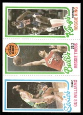 1980-81 Topps Gus Williams / Reggie Theus / Reggie King Rookie #41 / 128 / 233