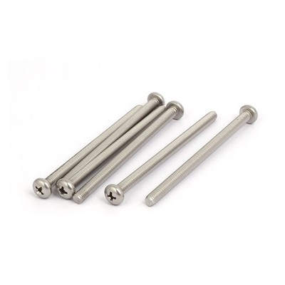 6pcs M5x80mm 316 Edelstahl Kreuzschlitzschraube Rundkopf Maschinen Schraube