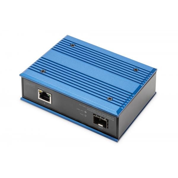 Digitus Convertitore multimediale industriale da 10/100/1000 Base-TX a 1000 Base