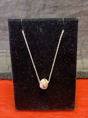 Tiffany & Co. Twist Knot Ball Pendant Chain Necklace 2.21G / 16in