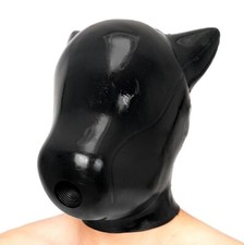 Furrjoi IDo Drone Hood Furry Fetish Pure Color Puppy Dog Mask Pet Play Headwear