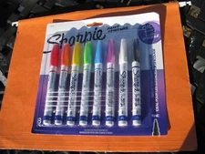 Brand New - Sharpie Oil Based Paint Markers Assorted Colors Fine Point - 8 Count