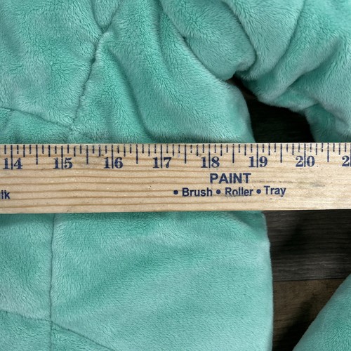 North Face Jacket Girls XL Green Fuzzy Reversible Hooded Colorblock Windbreaker - Picture 15 of 24