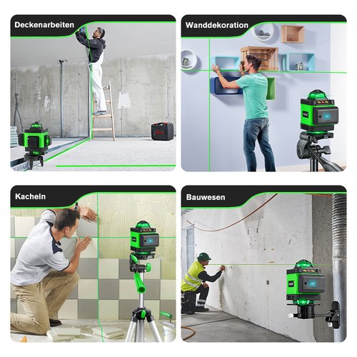 Livella laser 16 linee 4D 360° laser a linea incrociata autolivellante kit - Foto 14 di 23
