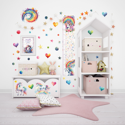 Wandtattoo Wandaufkleber für ein Kinderzimmer Einhorn Unicorn - Bild 2 von 20