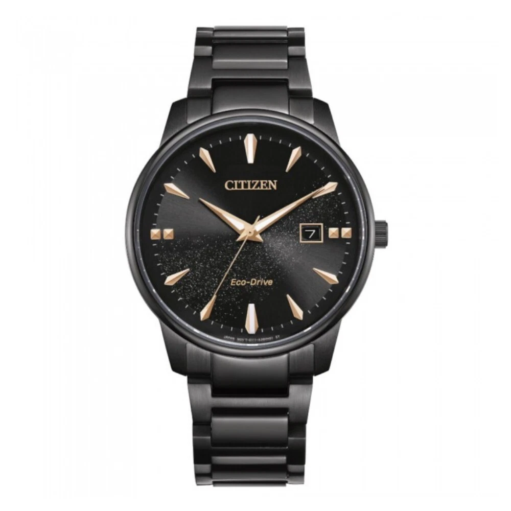 Citizen eco drive black stainless cheap steel