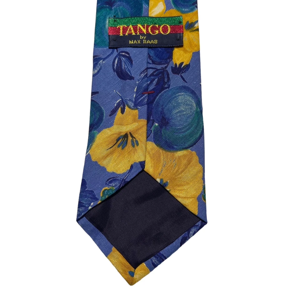 Corbata de algodón para hombre TANGO MAX RAAB UVAS DE LUJO EE. UU. azul/amarillo/multicolor Foto 3 de 4