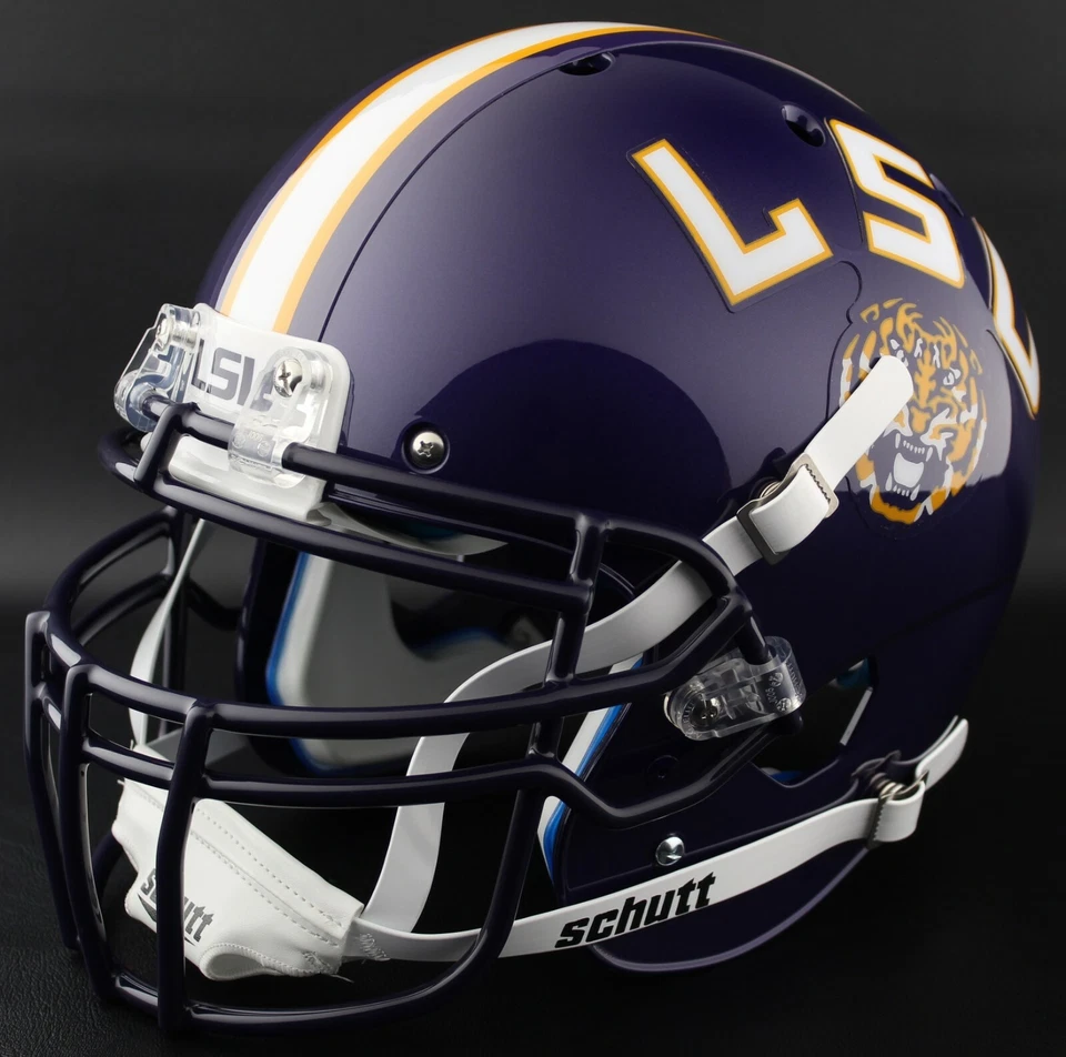 *PERSONALIZADO* LSU TIGERS NCAA Schutt XP GAMEDAY réplica casco de fútbol americano Foto 2 de 4