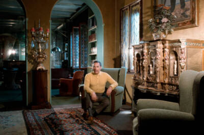 Portrait Of Italian Tenor Mario Del Monaco Sitting In The Armchair In OLD PHOTO