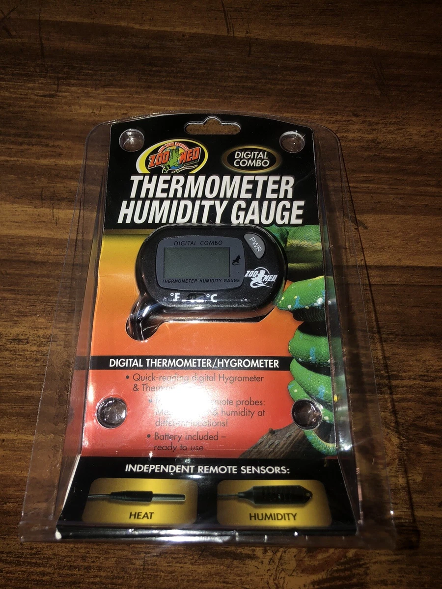 ZooMed Thermometer Humidity Gauge Digital Thermometer/Hygrometer  Quick-Reading