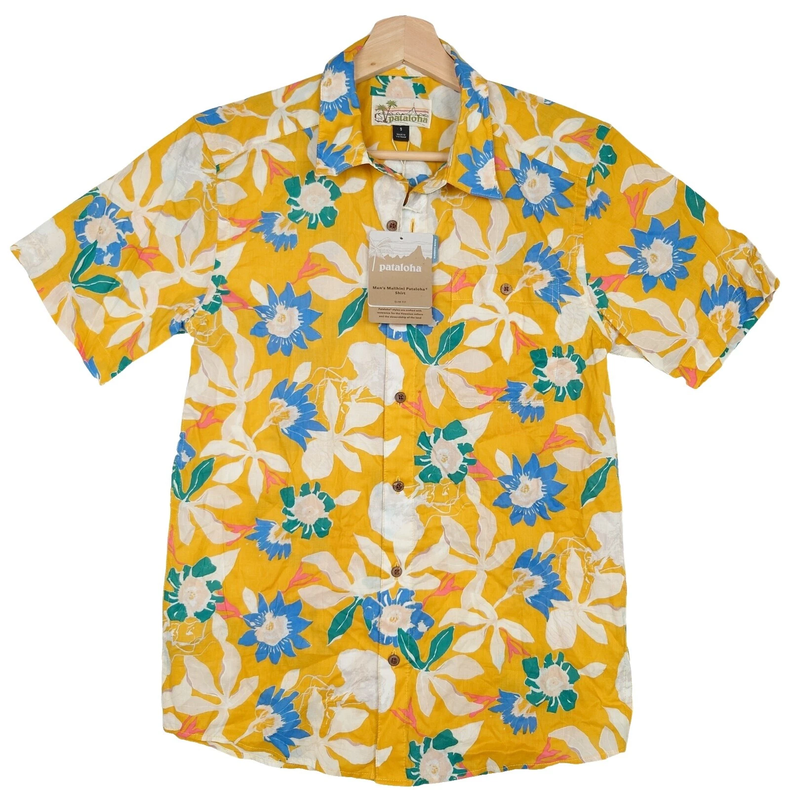 Patagonia algodón con botones informal hawaiana camisas para hombres