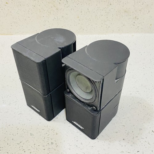 Set of 2 Bose Lifestyle Jewel Mini Double Cube Speakers - Black Tested Works - Picture 11 of 13