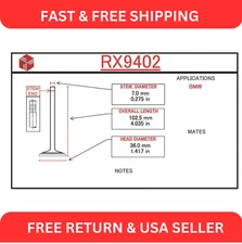 ITM Engine Components RX9402 Engine Exhaust Valve For Select 87-91 BMW Models