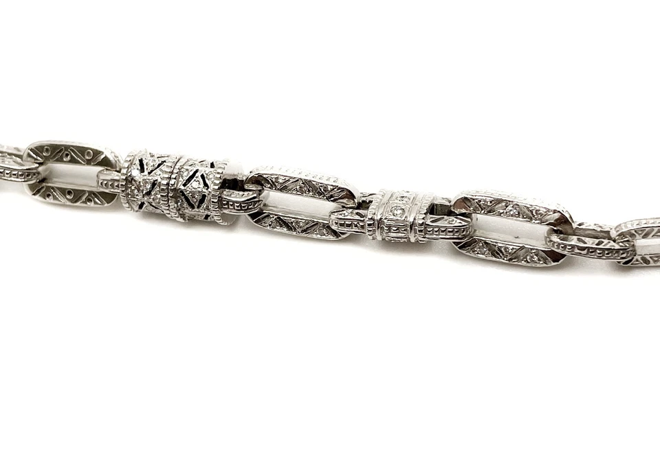 Corazón perforado de diamantes Judith Ripka con clip de papel estilo cadena Foto 4 de 4