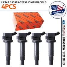 4PC Ignition Coil For 00-08 Toyota Corolla Celica Matrix 1.8L UF247 90919-02339